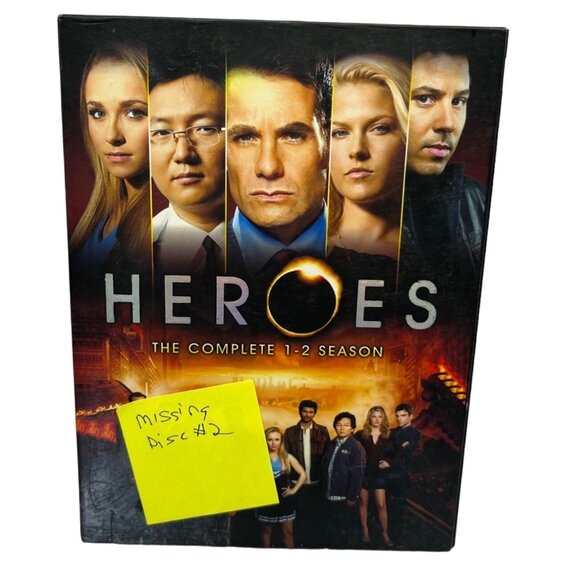 Heroes The Complete 1-2 Season DVD Box Set Missing Disc #2 - Picture 1 of 4